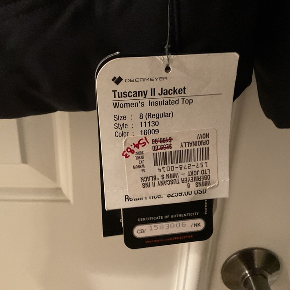 NWT Obermeyer black Ski Jacket - Picture 4 of 4